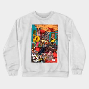 Frank Zappa N°3 by Maximiliano Lopez Barrios Crewneck Sweatshirt